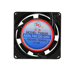 Üretici 80x80x25mm soğutma kasa fanı AC 110V 220V 380V 120mm eksenel fan