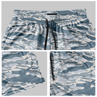 Shorts de sport pour hommes en mesh, séchage rapide, respirants, pour fitness, entraînement, course à pied, imprimé camouflage, cordon de serrage, logo personnalisé, vente en gros