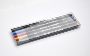 Promozione grande vendita metallo <span class=keywords><strong>pennarello</strong></span> indelebile 5 set di colore <span class=keywords><strong>punta</strong></span> proiettile su carta nera varie superfici medie - Product Image 5