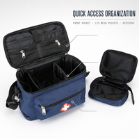 Trousse de premiers secours de camping imperméable en Oxford 1200D, organiseur portable avec pochette amovible pour la randonnée, kit de sécurité en plein air