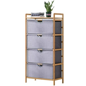 <b>Drawer</b> Style Fabric <b>Storage</b> <b>Box</b> 4 Layers Detachable Standing Type For Bedroom Clothing Organization - Product Image 5