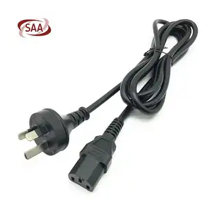 Электрический кабель AS / NZS 3112, черный шнур питания для ноутбука