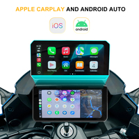 7-Zoll Motorrad PND Display Monitor Kabelloses Tragbares Radio Stereo-Player GPS-Navigation CarPlay Rücksitz-Unterhaltung 1 Jahr