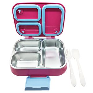 304 Stainless Steel Bento <b>Box</b> Leakproof Children With Spoon Fork Kids <b>School</b> Bento <b>Lunch</b> <b>Box</b> Stainless Steel <b>Lunch</b> <b>Box</b> for Kids - Product Image 1