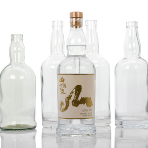 Vente en gros usine – Bouteille de whisky en verre transparent de grande capacité (750 ml, 1 L) avec logo personnalisé en relief pour brandy, <span class=keywords><strong>XO</strong></span>, liqueur – Approvisionnement en vrac - Product Image 3