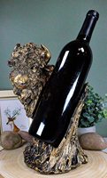 2025 Bison Buffalo Bull Bust Vin Huile Porte-bouteille personnalisé Américain Bison statue résine Bison figurine Buffalo sculpture racks