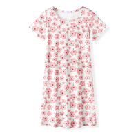 Pyjama pour bébé fille, été 2025, pyjama doux et mignon à imprimé de dessin animé, robe de nuit décontractée, vêtements de maison, manches courtes, chemises de nuit pour filles