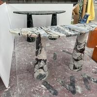 Mesa de consola de mármol verde natural de diseño moderno personalizado muebles de hogar para decoración de entrada