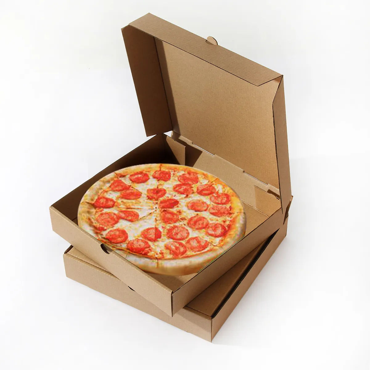 Kotak pizza karton bergelombang putih murah 12 9 inci kustom