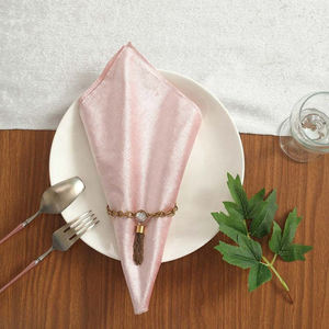 Elegante servilletas de lujo bordadas, tela de algodón de lino hecha a mano con patrón de gamuza, suministros desechables para fiestas, cenas y bodas - Product Image 3