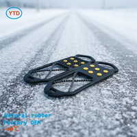 YTD YTD-011 Couvre-chaussures antidérapants en caoutchouc légers et durables pour la marche sur neige, adhérence antidérapante pour roues de voiture, 4 tailles