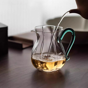 Transparent Glass <b>Tea</b> Dispenser High Borosilicate Heat Resistant Modern Simple Style <b>Large</b> Size Fairness <b>Cup</b> - Product Image 2