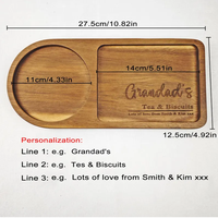 Plateau marocain personnalisé en bois thé et biscuit planche à café en bois