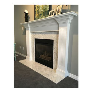现代法国设计壁炉环绕石灰石壁炉架大理石插入遥控室内装饰使用查尔斯顿别墅 - Product Image 2