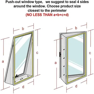 Miscellaneous Daily Items Household Items Airlock <b>Window</b> <b>Seal</b> Soft Cloth Sealing Universal <b>Window</b> <b>Seal</b> - Product Image 6