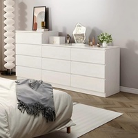 Armoire de rangement commerciale moderne et minimaliste en contreplaqué, réglable en hauteur, avec tiroirs verrouillables, multifonctionnelle pour l'école, la maison et le bureau