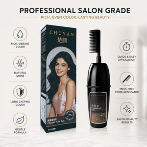 CHUYAN Peine para Teñir el Cabello con Aroma, Sin Amoníaco, a Base de Hierbas, Coloración Rápida en 15 Minutos para Uso Doméstico, Belleza DIY, Venta al por Mayor en Pequeños Lotes, Certificación GMPC ISO - Product Image 1
