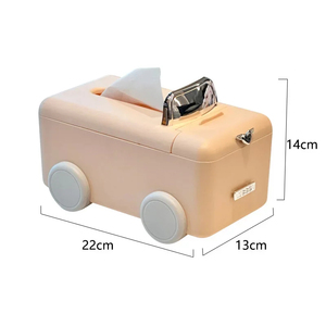 Caja de pañuelos creativa para coche, caja de papel multifuncional de plástico para sala de estar, caja de almacenamiento decorativa para escritorio y soporte para teléfono para el hogar - Product Image 5