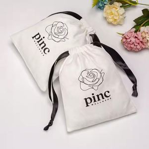 Custom Logo Printing Organic Small Cotton <b>Sunscreen</b> Cosmetic Packing Drawstring Bag Recycled Soild Gift Cotton Muslin Pouch - Product Image 4
