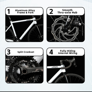 JAVA <span class=keywords><strong>WAHOO</strong></span> OEM 14 velocidades eje pasante 700C luz de freno de disco ciclismo bicicleta de carretera bicicleta de aleación de aluminio - Product Image 4