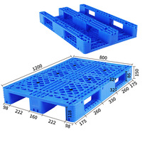 Vente en gros de palettes en plastique HDPE 3 canaux, simple face de qualité alimentaire avec métal renforcé pour rayonnage