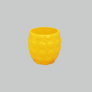 Pineapple Shape Plastic Storage <b>Bin</b> For Kids Bedroom Organizing Toy Container Yellow Round Design - Product Image 1