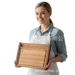 <b>Wooden</b> Cutting Board 43cm Rectangle Multifunction Kitchen Chopping <b>Block</b> For Meat And Fruit - Product Image 4