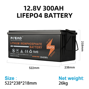 12.8V 300ah có thể sạc lại chu kỳ sâu LiFePO4 8000 + chu kỳ nhà sao lưu pin Lithium ion thay thế pin axit-chì - Product Image 5