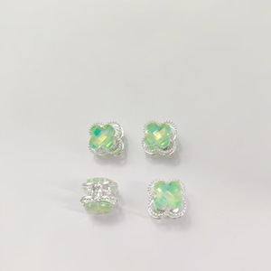 Llavero con Colgante de Trébol de Cuatro Hojas de Cristal Plateado en Aleación, Tamaño Mediano, Accesorio de Joyería DIY, Correa para Teléfono Móvil - Product Image 3