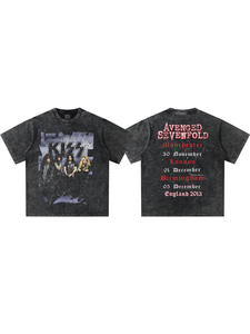 เสื้อยืดคอกลมแขนสั้น280กรัมแนววินเทจสำหรับผู้ชายและผู้หญิงโอเวอร์ไซส์ผ้าคอตตอนแท้ทันสมัยสำหรับฤดูใบไม้ผลิ/ฤดูร้อน - Product Image 3