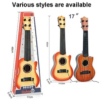 21" Plastic Acoustic Guitar Musical Instruments Toy Kids Music Enlightenment 6 Steel Strings Guitar Educational Toy for Beginner
