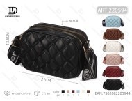 Borsa a Tracolla Imbottita da Donna con Chiusura a Zip e Motivo a Rombi per Tutte le Stagioni - Product Image 1