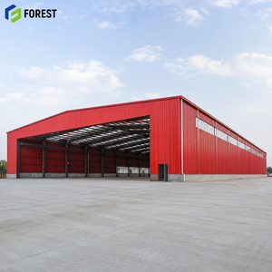 Entrepôt de stockage modulaire en acier galvanisé ignifuge, grande structure à travée libre, pour la distribution de matériaux - Product Image 1