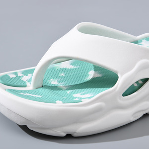 Tongs unisexes à semelle épaisse, confortables, antidérapantes, pour la plage et l'extérieur, blanches, noires, kaki, chaussures injectées - Product Image 2