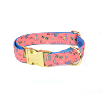 Ensemble collier et harnais pour chien MIDEPET, motif personnalisé, impression double face, polyester/nylon réfléchissant, Saint-Valentin