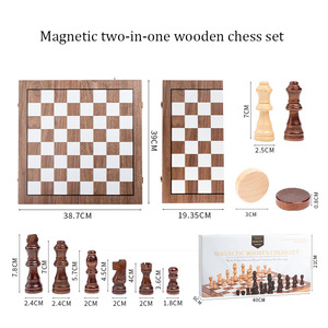 2 in 1 Wooden Luxury Combination <strong>Chess</strong> <strong>Game</strong> Sets Staunton <strong>Chess</strong> Set Travel <strong>Chess</strong> for Entertainment Pakistan Funny <strong>Game</strong> - Product Image 2