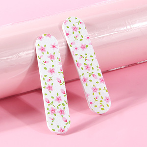 Mini Lima de Uñas EVA de Doble Cara de 9 cm, Lima de Uñas Desechable con Diseño de Flores, Corazones y Mariposas para el Cuidado de las Manicuras - Product Image 6