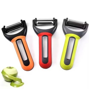 Pelador de Frutas y Verduras Multifuncional Profesional de Acero Inoxidable, Abridor de Botellas, Rebanador Giratorio, Reutilizable, Fácil de Limpiar - Product Image 1