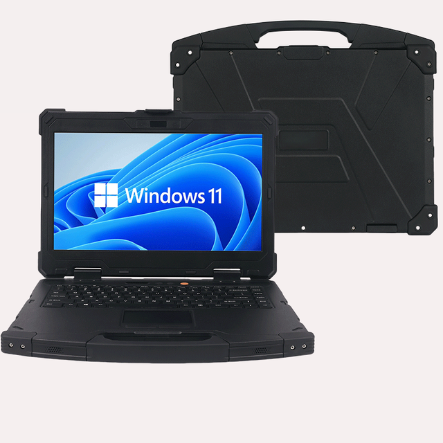 Intel Rain-splash Resistant AI Rugged Laptop Waterproof Notebook Computer High-brightness 14-inch 16:9 Display Windows 11 Pro