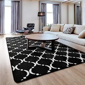 Factory Supply Geometric Shaggy Living Room Alfombra Faux Fur Carpet Soft Non-slip Morden Luxury Mat Door Floor Rug