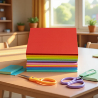 Vente en gros de papier recyclé coloré A4 70gsm 80gsm DIY personnalisé 10 couleurs pour enfants artisanat et papier artisanat paquet de 500 feuilles