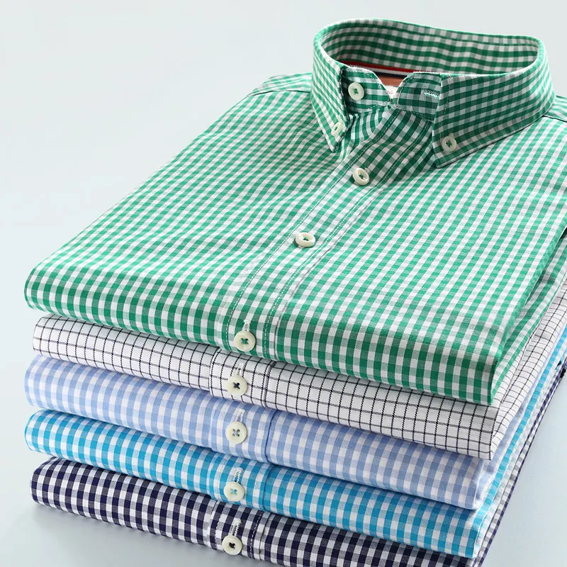 पुरुषों की लंबी आस्तीन शर्ट के लिए रंग 100% कपास कैजुअल शर्ट
