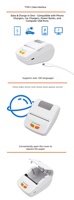 Imprimante thermique portable mini rechargeable NORGEE 58 mm en stock