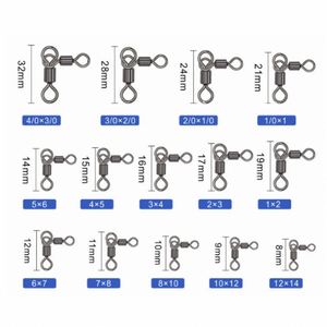 6/0-1/0 Pesca <span class=keywords><strong>Emerillon</strong></span> <span class=keywords><strong>Peche</strong></span> 3 voies pêche pivotant roulant Triangle Joint roulant émerillons connecteur de pêche accessoires de pêche - Product Image 2