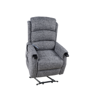 Fauteuil inclinable électrique en tissu lin avec poche latérale pour personnes âgées, idéal pour le salon et la maison