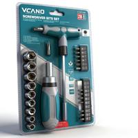 Kit d'outils à main en acier inoxydable bleu VCANO de 28 pièces pour la plomberie avec garantie d'un an et support OEM