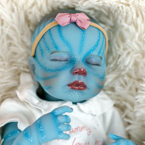 Lifereborn 18 pulgadas 46cm 3D pintura <span class=keywords><strong>Avatar</strong></span> Baby Dolls realista dormir recién nacido Reborn muñecas para niños regalos - Product Image 4