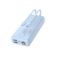 Nouveaux produits 2025 usines chinoises 20000mAh grande capacité 22.5W charge rapide avec câbles intégrés chargeur banques d'alimentation portables
