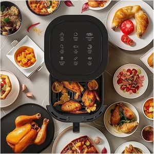 Freidora de Aire Eléctrica de 8.5 Litros en Oferta, Electrodoméstico de Cocina Pequeño con Ventana Visible, Forma Cuadrada y Sin Aceite para Uso Doméstico - Product Image 1