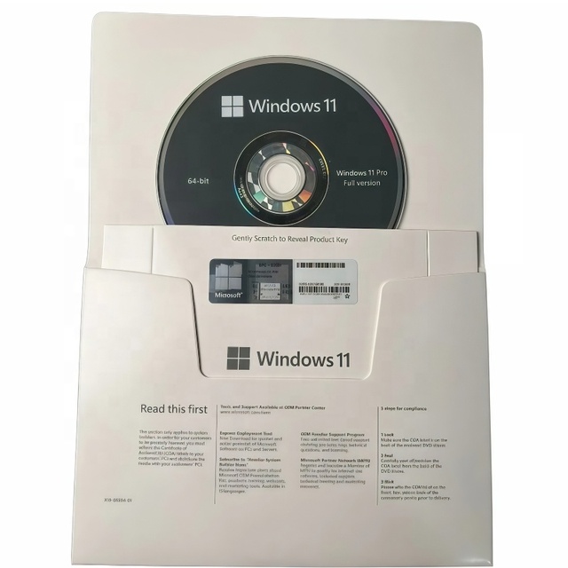 For Windows 11 Pro English DVD OEM 24H2 Full Version Online Activation Lifetime License Win 11 Pro 64bit DSP in Stock